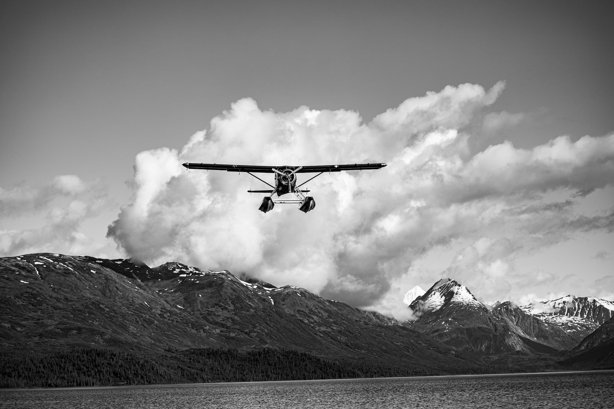 Flightseeing Plane Taking Off on Chelatna Lake 