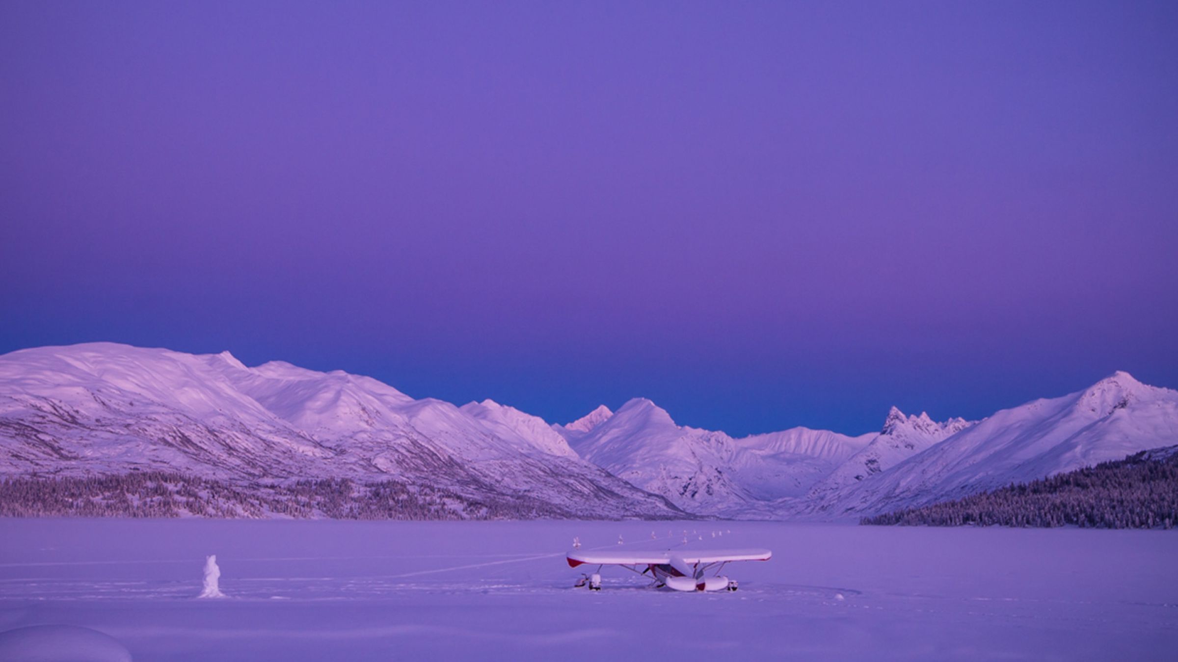 Winter Landscape on Chelatna Lake 