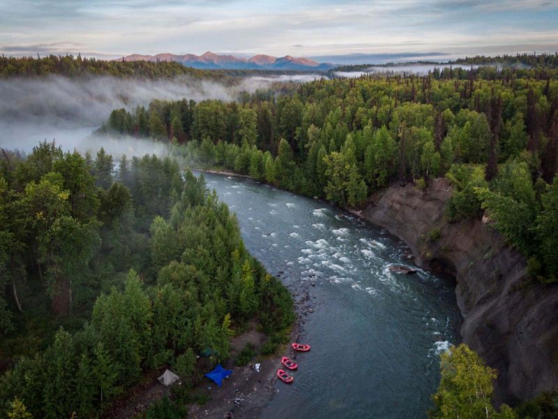 Overnight float trip on Lake Creek Alaska 